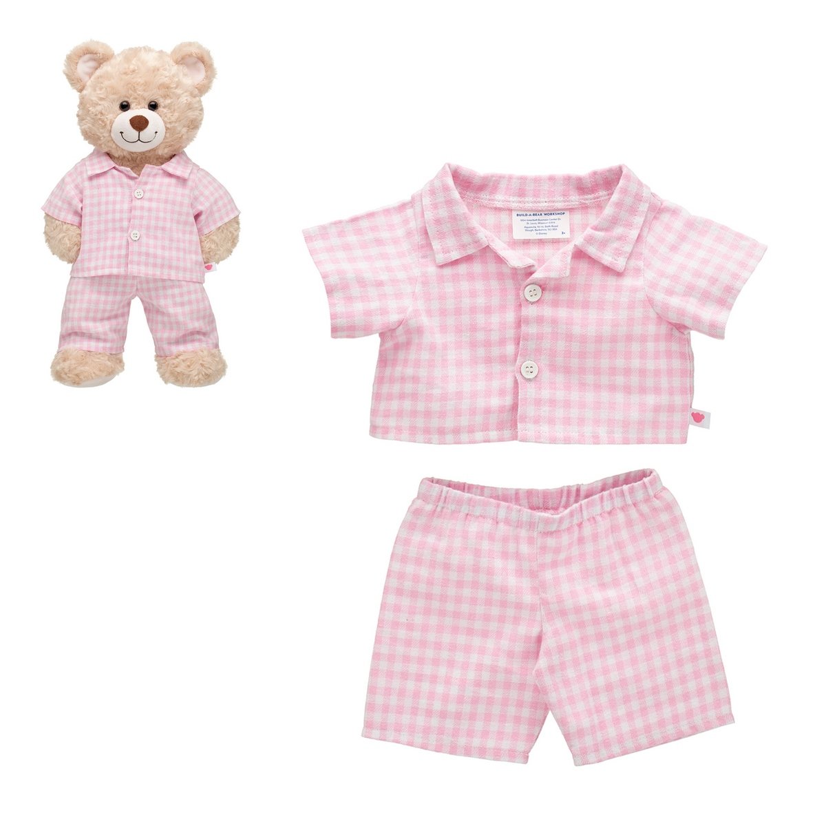 Pijama Escoses Rosado Build-A-Bear